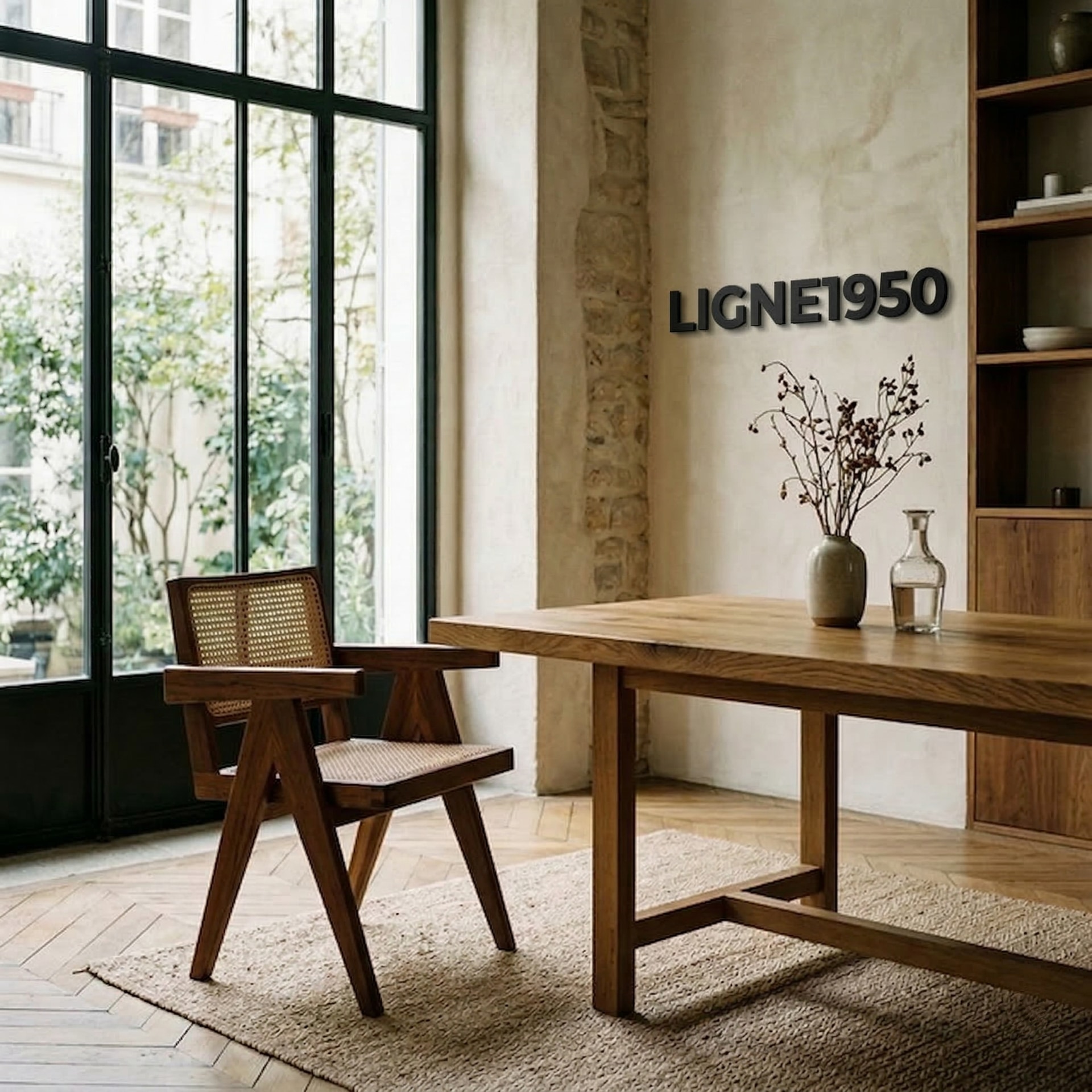 Mid-century modern interior in France